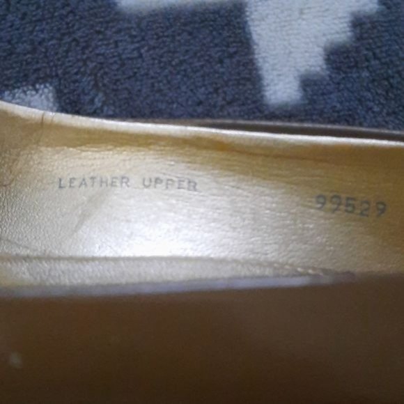 J.Crew Taupe Almond Toe Square Gem Embellishment 3 Inch Patent Leather Pumps 6.5 - Picture 10 of 16